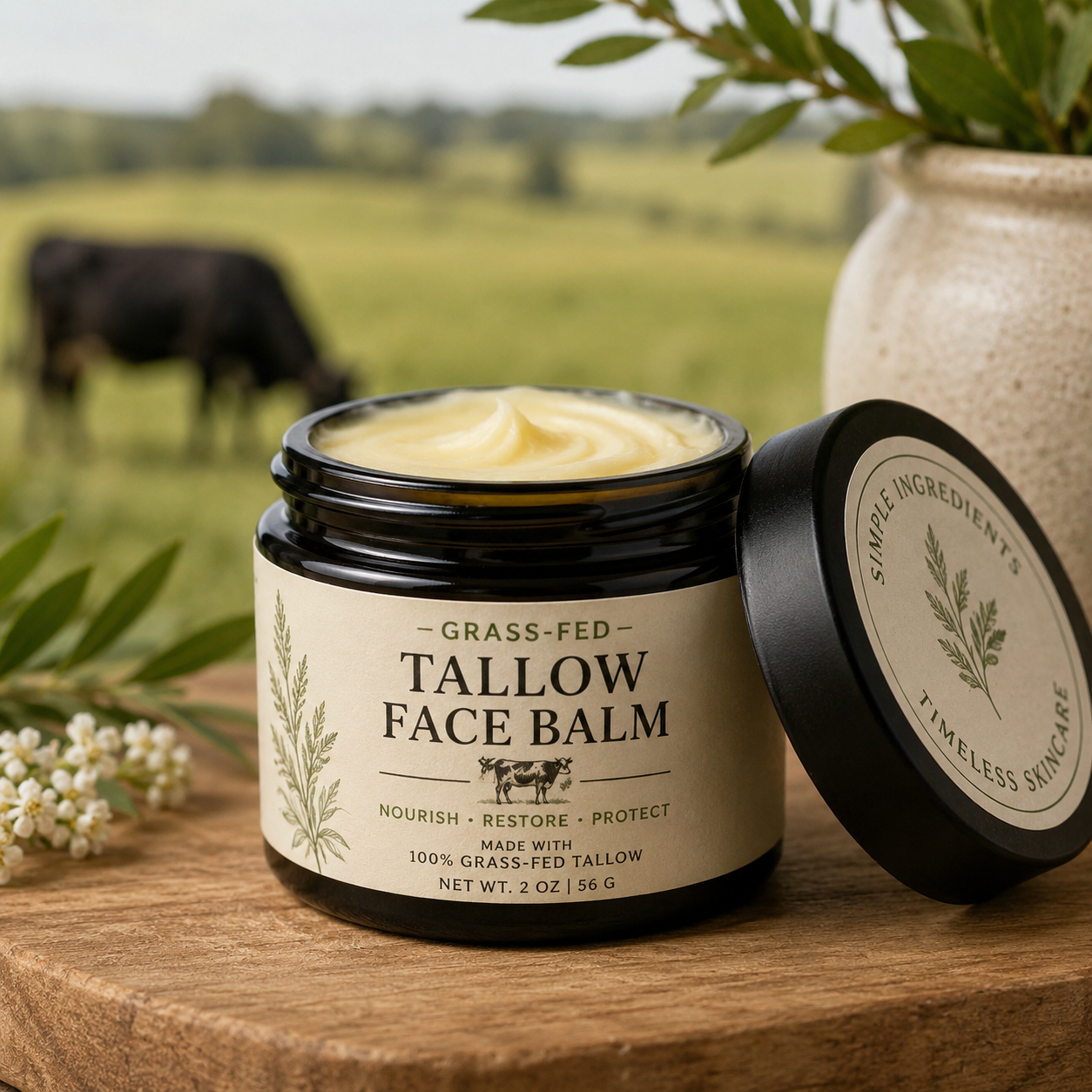 AGRI Provisions grass-fed tallow face balm